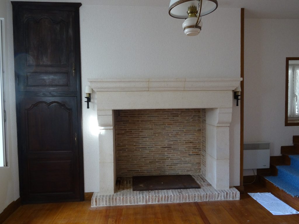 The fireplace